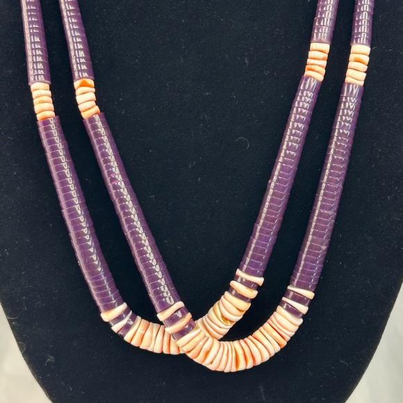 Vintage Native American Style Heishi Beaded Necklace - Picture 3 of 5